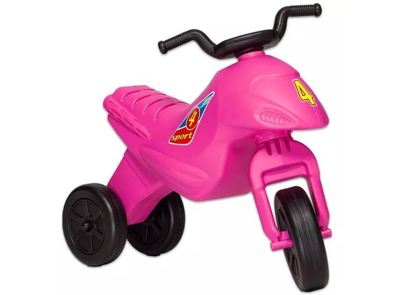 Rózsaszín műanyag Superbike kismotor (közepes)