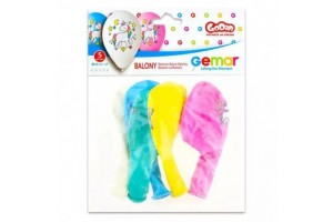 Unikornis mintás lufi - 5 db, 30 cm