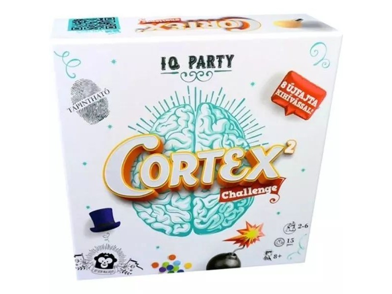 Cortex 2 társasjáték doboz és kártyák