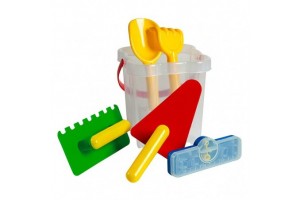 Átlátszó homokozóvödör készlet