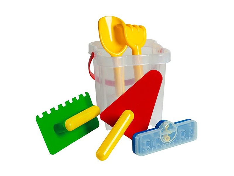 Átlátszó homokozóvödör készlet