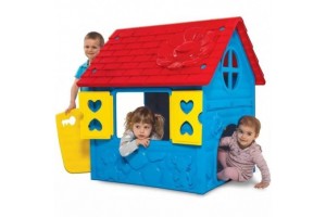 Első házam kerti játszóház - kék, 98×90×106 cm