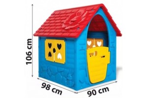 Első házam kerti játszóház - kék, 98×90×106 cm