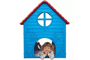 Első házam kerti játszóház - kék, 98×90×106 cm