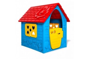 Első házam kerti játszóház - kék, 98×90×106 cm