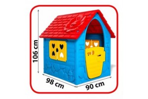Első házam kerti játszóház - kék, 98×90×106 cm