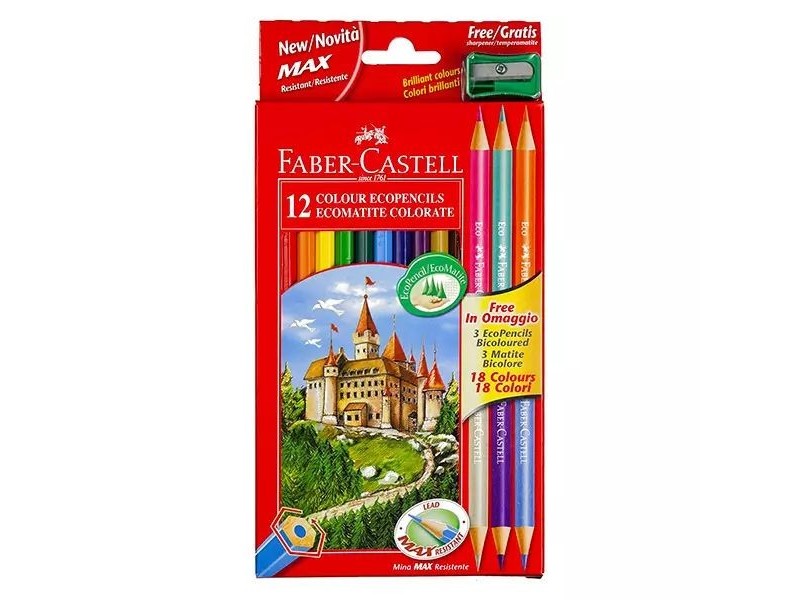 Faber-Castell 12+3 színes ceruza készlet — 18 szín