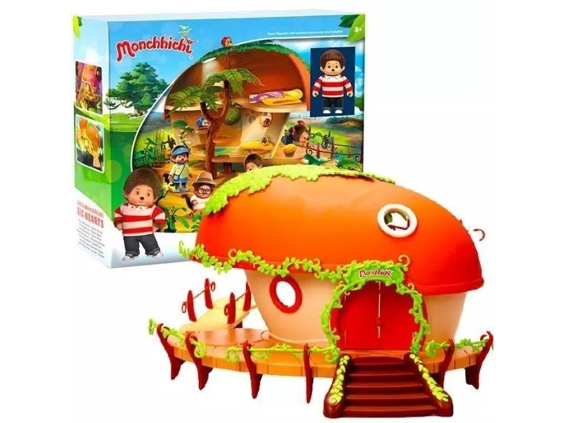 Monchhichi Kauri kétszintes ház és figura