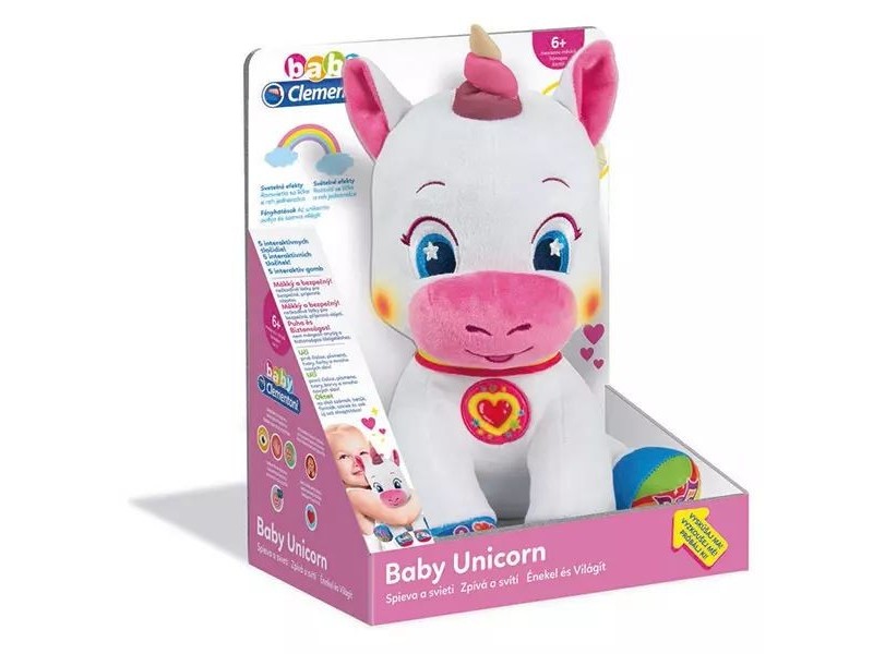 Interaktív tanuló plüss unikornis