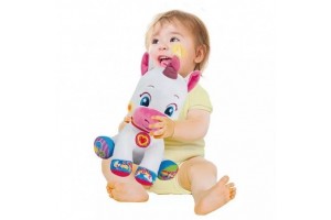 Interaktív tanuló plüss unikornis