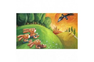 A Három nyúl diafilm — illusztráció Szalma Edittől