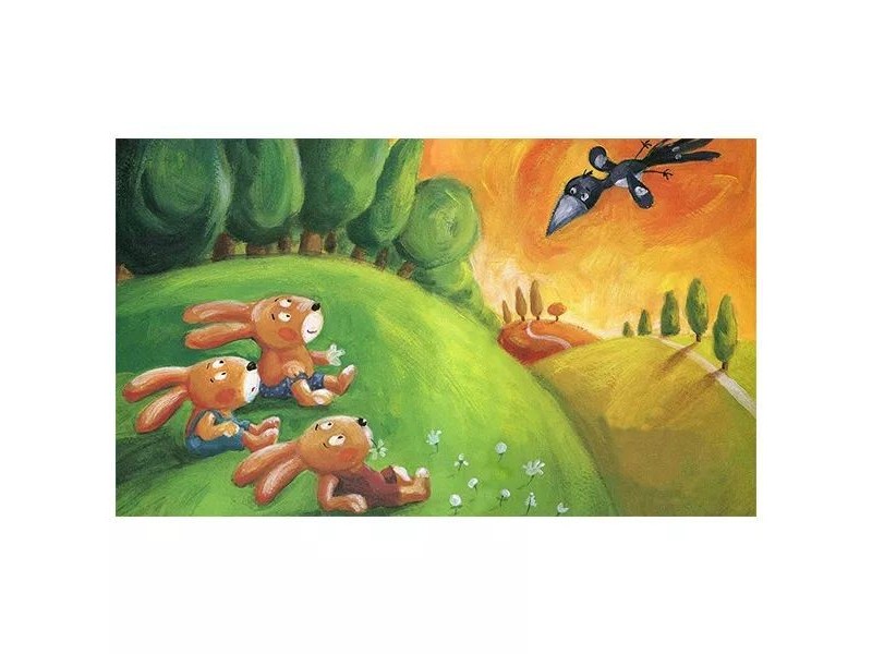 A Három nyúl diafilm — illusztráció Szalma Edittől