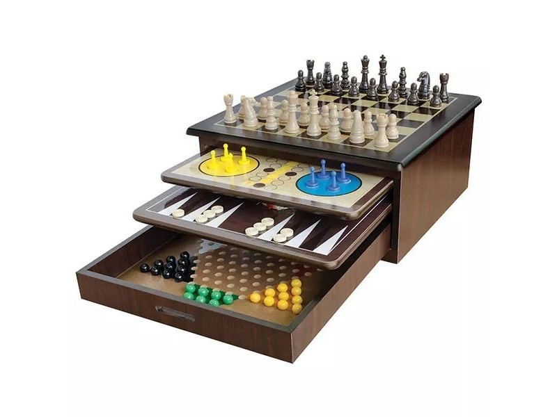 Craftsman Deluxe táblás játék - elegáns fa doboz