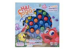 Halfogó társasjáték – horgászos játék, 4 játékos