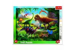 Trefl 25 darabos dinoszaurusz keretes puzzle