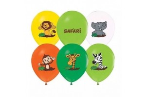 Szafari mintás lufi (5 db, 30 cm)