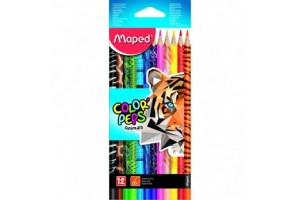 MAPED Color Peps Animal 12 db háromszögletű színes ceruzák