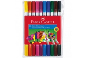 Faber-Castell kétvégű kimosható filctoll készlet - 10 db