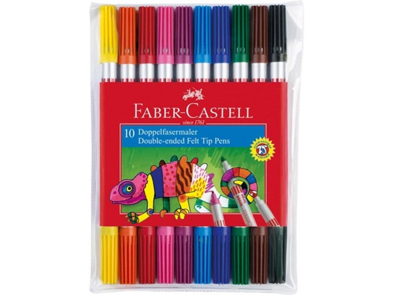 Faber-Castell kétvégű kimosható filctoll készlet - 10 db