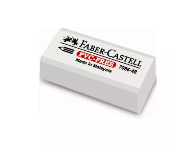 Faber-Castell Vinyl fehér radír celofán védővel