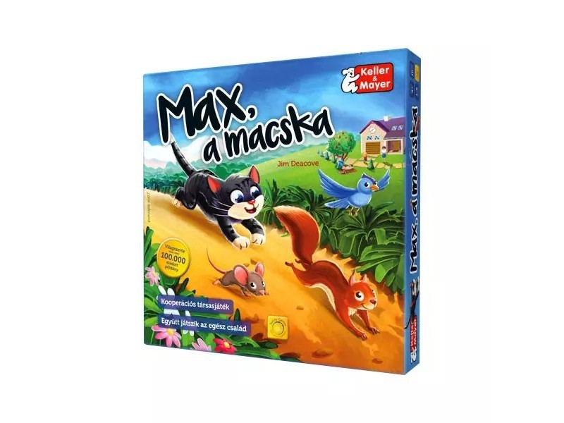 Max a macska társasjáték - doboz és játéktábla