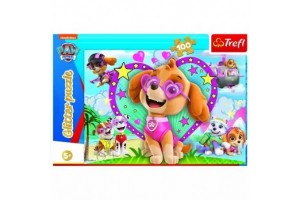 Trefl Mancs őrjárat 100 db glitteres puzzle