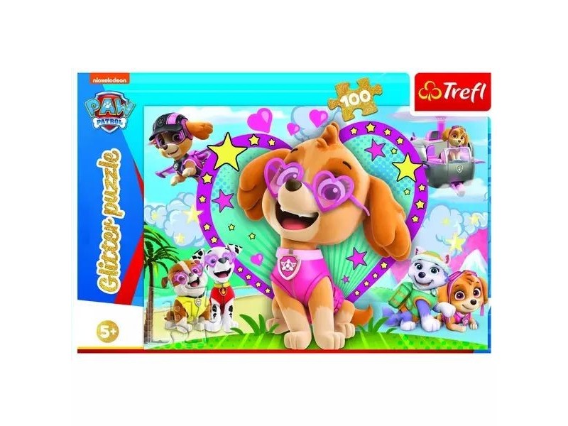 Trefl Mancs őrjárat 100 db glitteres puzzle