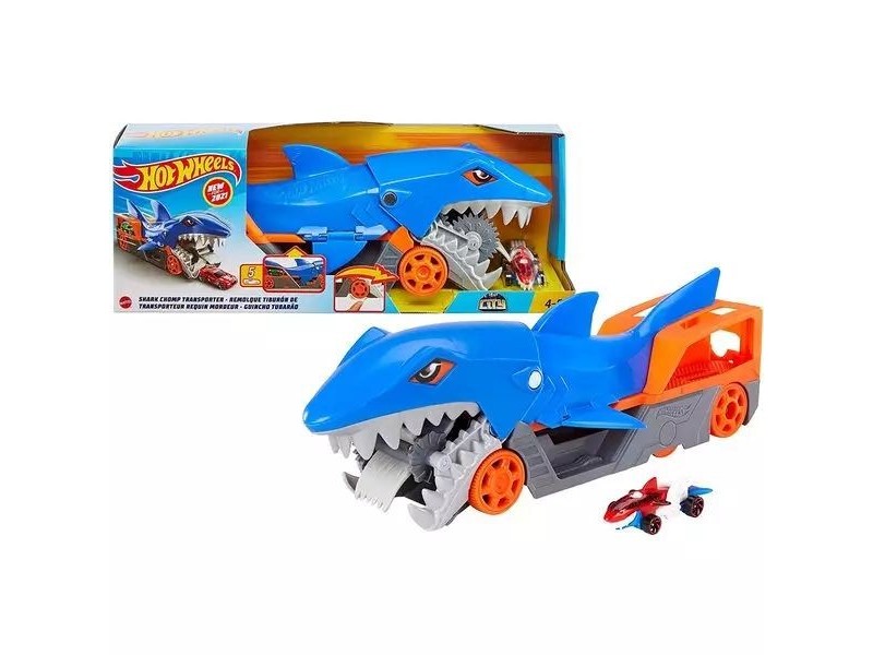 Hot Wheels Autófaló cápa — kisautó szállító