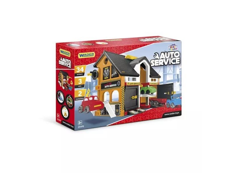 Wader Play House emeletes autószervíz - 3 autó, felvonó