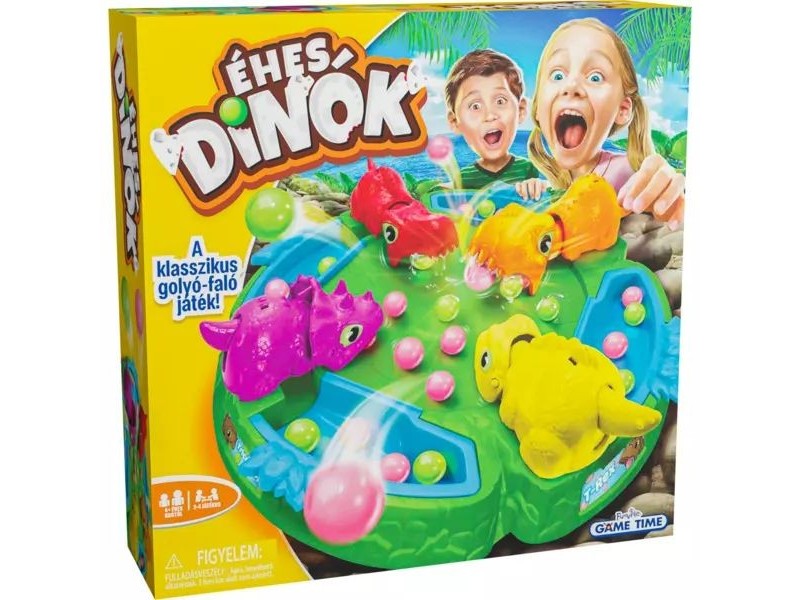 Éhes dinók társasjáték - színes dinoszauruszok