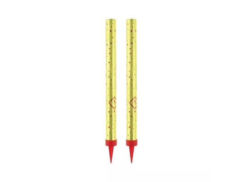 Arany torta csillagszóró 18 cm - 2 db