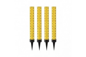 Arany-fekete csillagszórók tortára, 12 cm, 4 db