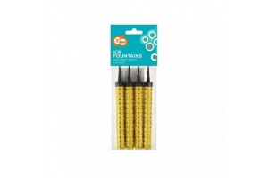 Arany-fekete csillagszórók tortára, 12 cm, 4 db