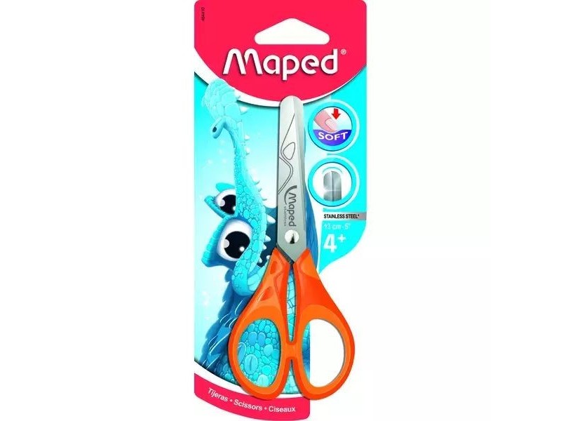 MAPED Essentials Soft iskolai olló, 13 cm - többféle