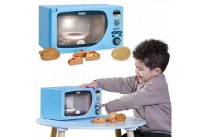 DeLonghi játék mikrohullámú sütő és 4 műanyag étel