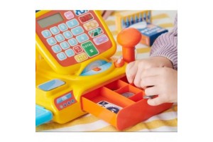 Elektronikus pénztárgép szett mikrofonnal, 30 részes