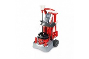 Deluxe Henry 9 részes piros takarító kocsi játék