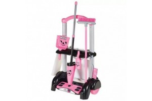 Hetty 6 részes takarító kocsi - rózsaszín