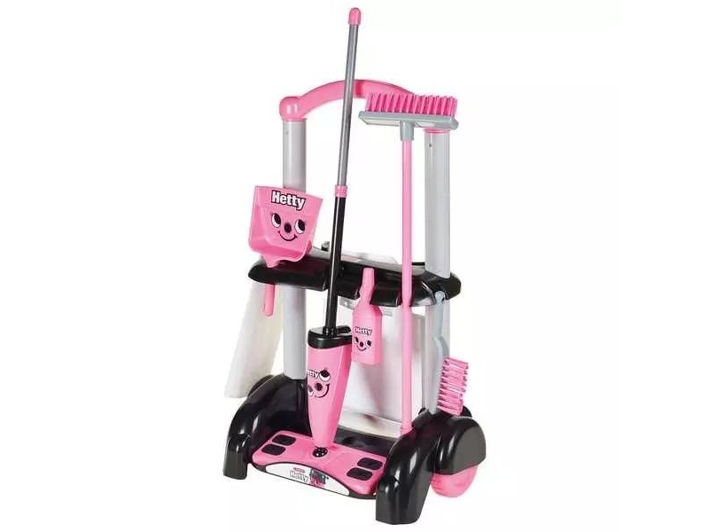 Hetty 6 részes takarító kocsi - rózsaszín