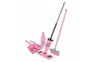 Hetty 6 részes takarító kocsi - rózsaszín