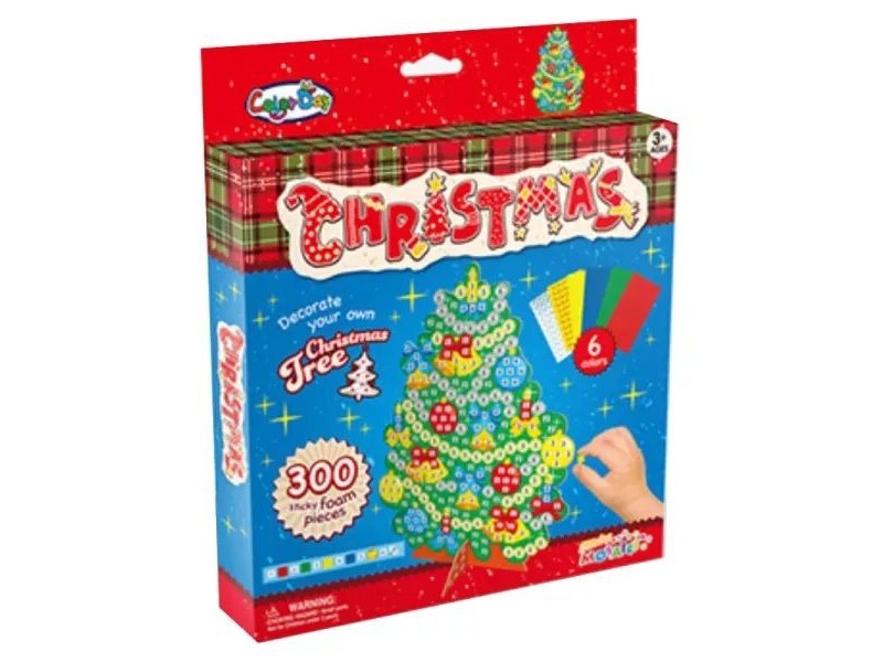 Kreatív karácsonyfa díszítő szett (gyerekeknek)