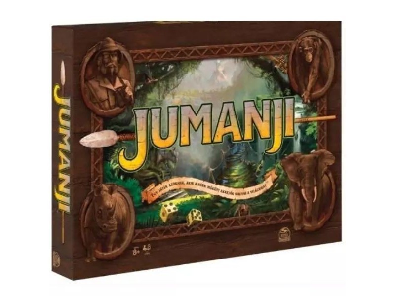 Jumanji társasjáték – doboz és játékelemek