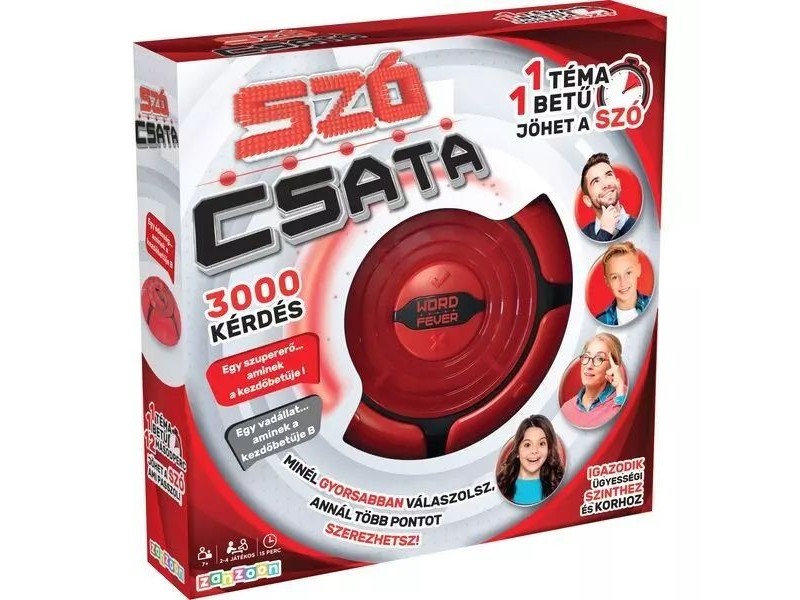 Szó Csata társasjáték – elektronikus Játékmester, 2-4 játékos