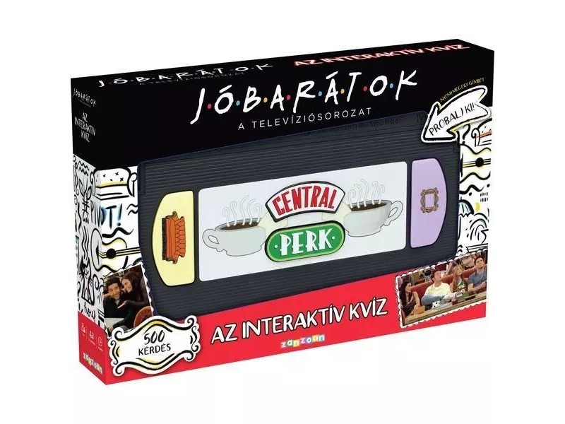 Jóbarátok interaktív kvíz társasjáték - konzol és doboz