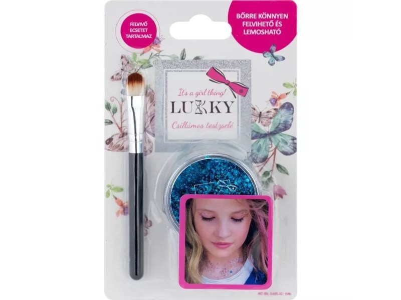 Lukky csillámos testzselé - kék