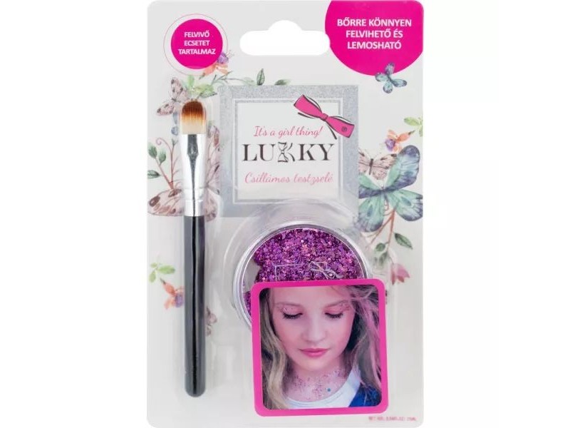 Lukky csillámos testzselé - lila