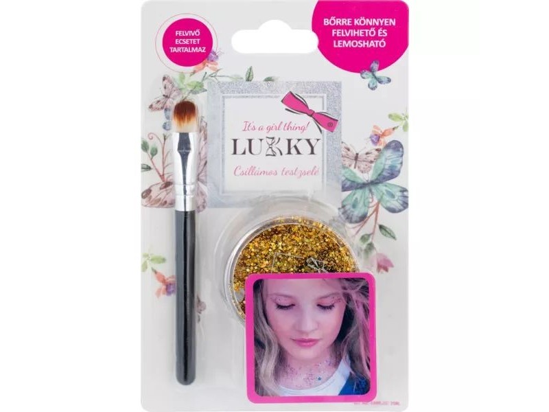 Lukky csillámos testzselé - arany