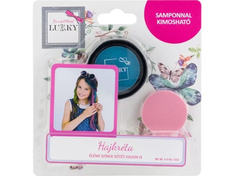 Lukky kék hajkréta - színes tincsek egyszerűen