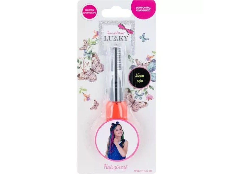 Lukky hajszínező – neon piros (vízbázisú)