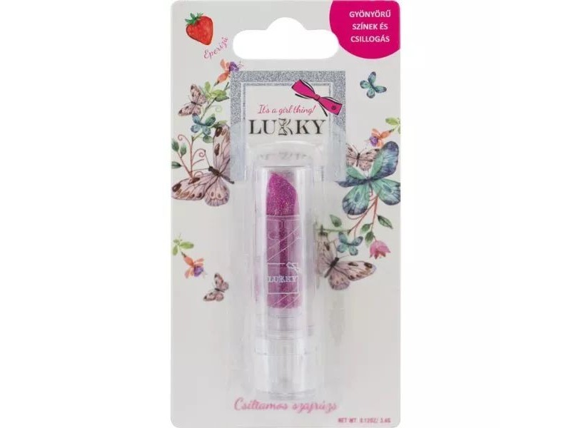 Lukky magenta eper ízű csillámos szájrúzs